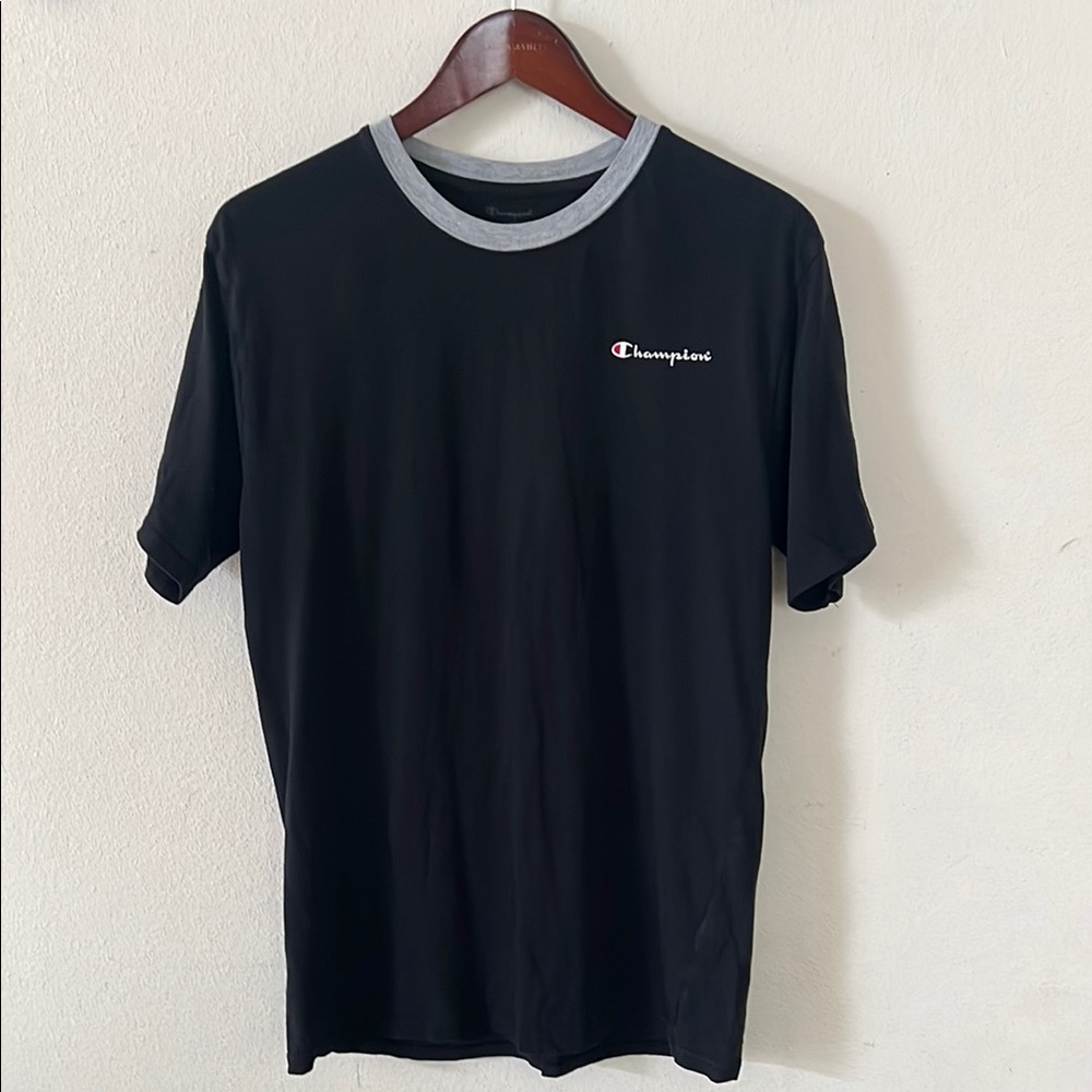 Champion Black Gray T-Shirt Men's Loungewear Casual Gym Size Medium